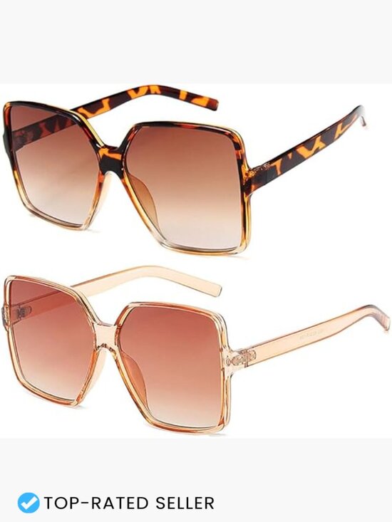 Oversized Square Sunglasses UV400 Protection Unisex Fashion Y2K Shades main image 7